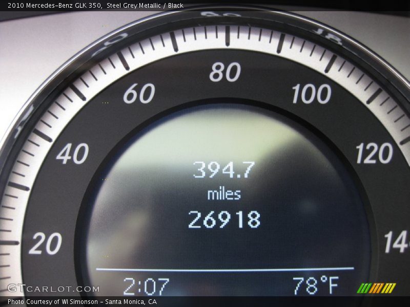 Steel Grey Metallic / Black 2010 Mercedes-Benz GLK 350