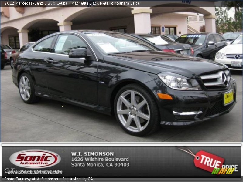Magnetite Black Metallic / Sahara Beige 2012 Mercedes-Benz C 350 Coupe