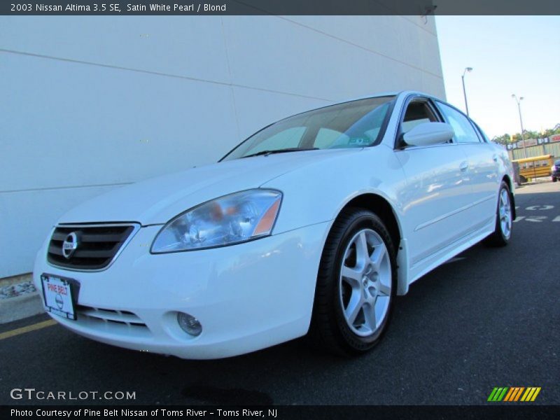 Satin White Pearl / Blond 2003 Nissan Altima 3.5 SE