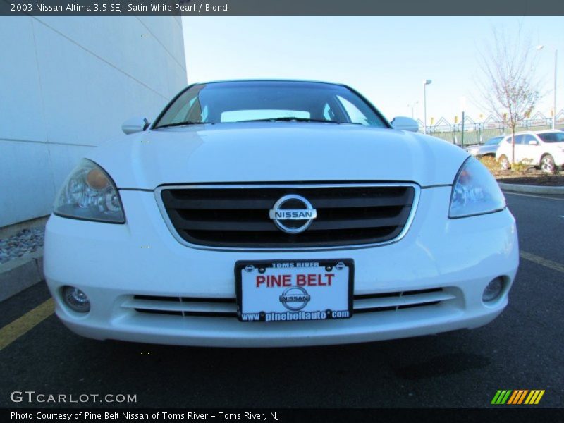 Satin White Pearl / Blond 2003 Nissan Altima 3.5 SE
