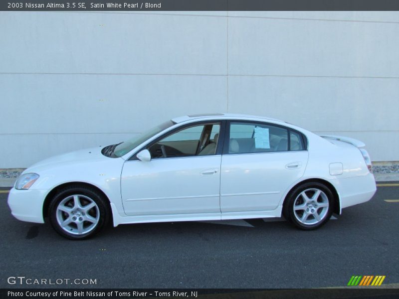 Satin White Pearl / Blond 2003 Nissan Altima 3.5 SE