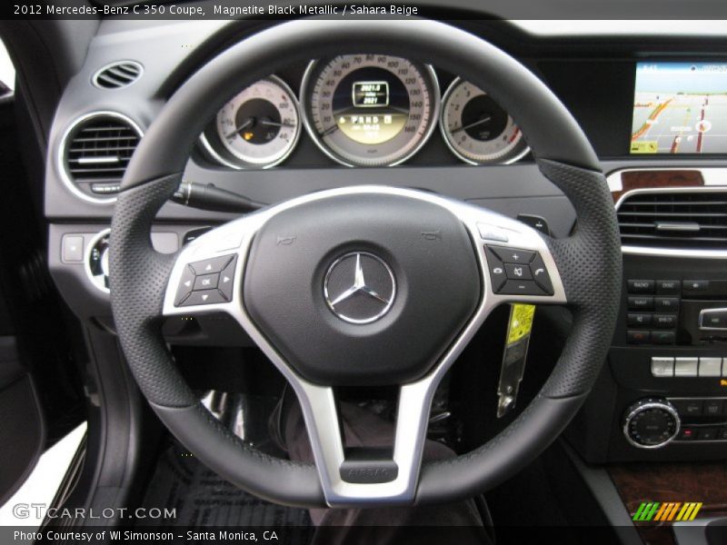 Magnetite Black Metallic / Sahara Beige 2012 Mercedes-Benz C 350 Coupe