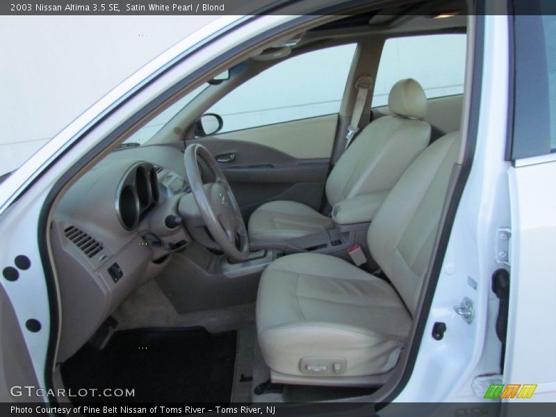 Satin White Pearl / Blond 2003 Nissan Altima 3.5 SE