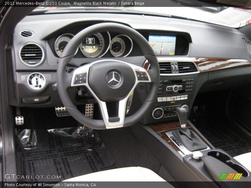 Magnetite Black Metallic / Sahara Beige 2012 Mercedes-Benz C 350 Coupe