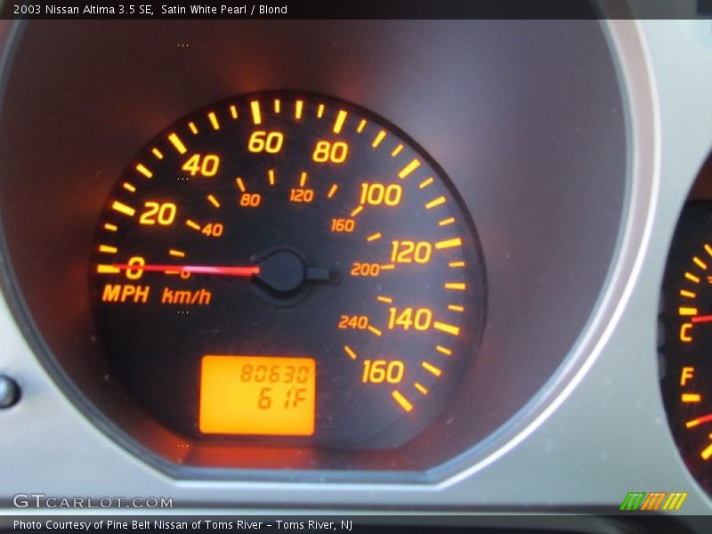 Satin White Pearl / Blond 2003 Nissan Altima 3.5 SE