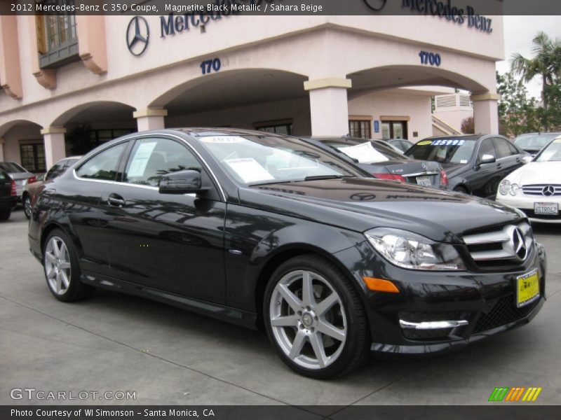 Magnetite Black Metallic / Sahara Beige 2012 Mercedes-Benz C 350 Coupe