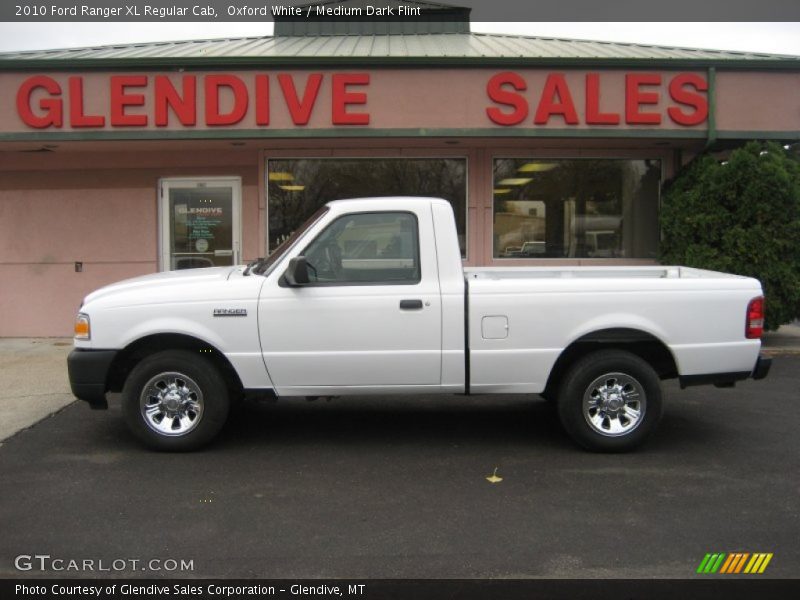 Oxford White / Medium Dark Flint 2010 Ford Ranger XL Regular Cab