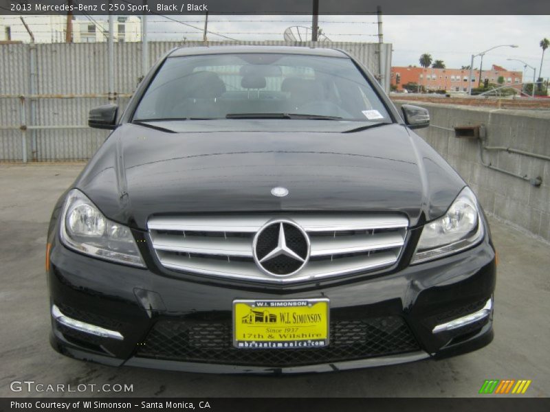 Black / Black 2013 Mercedes-Benz C 250 Sport
