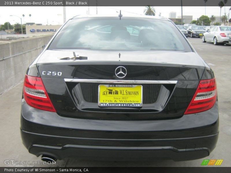 Black / Black 2013 Mercedes-Benz C 250 Sport