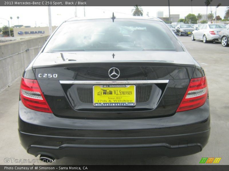Black / Black 2013 Mercedes-Benz C 250 Sport