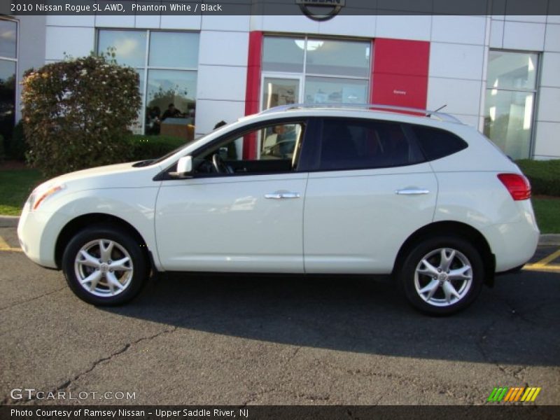 Phantom White / Black 2010 Nissan Rogue SL AWD