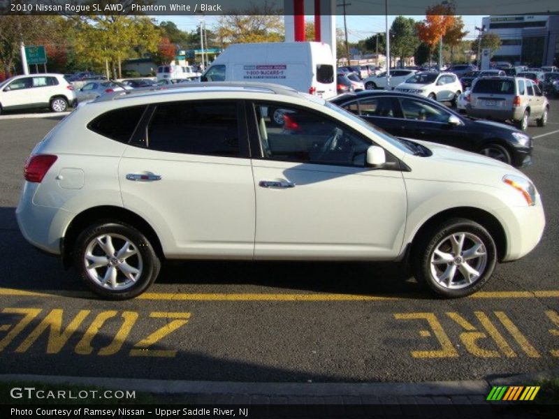 Phantom White / Black 2010 Nissan Rogue SL AWD