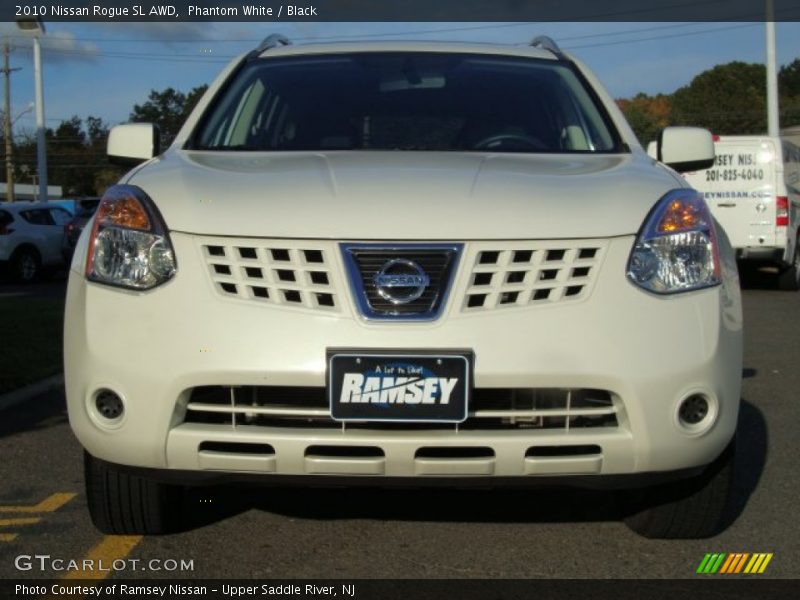 Phantom White / Black 2010 Nissan Rogue SL AWD