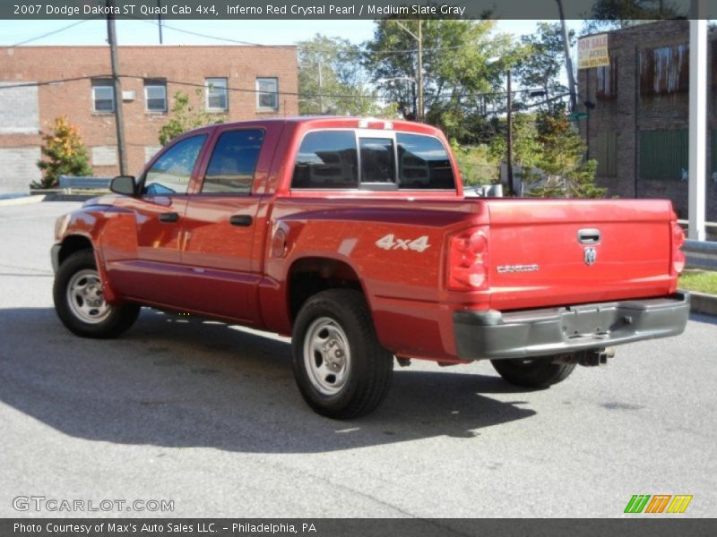 Inferno Red Crystal Pearl / Medium Slate Gray 2007 Dodge Dakota ST Quad Cab 4x4