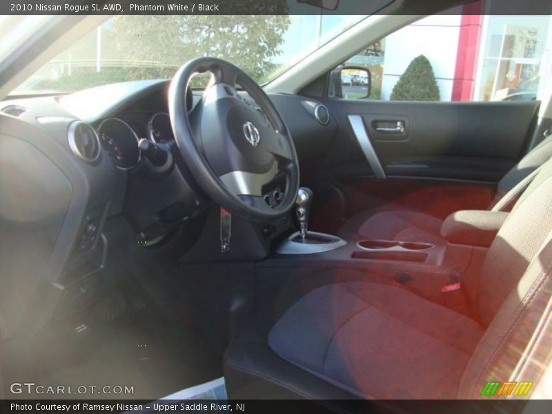 Phantom White / Black 2010 Nissan Rogue SL AWD