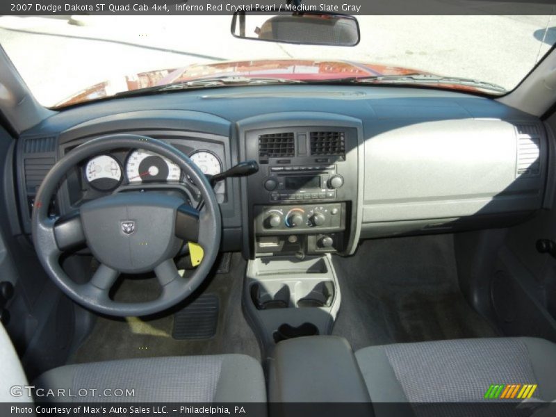 Inferno Red Crystal Pearl / Medium Slate Gray 2007 Dodge Dakota ST Quad Cab 4x4
