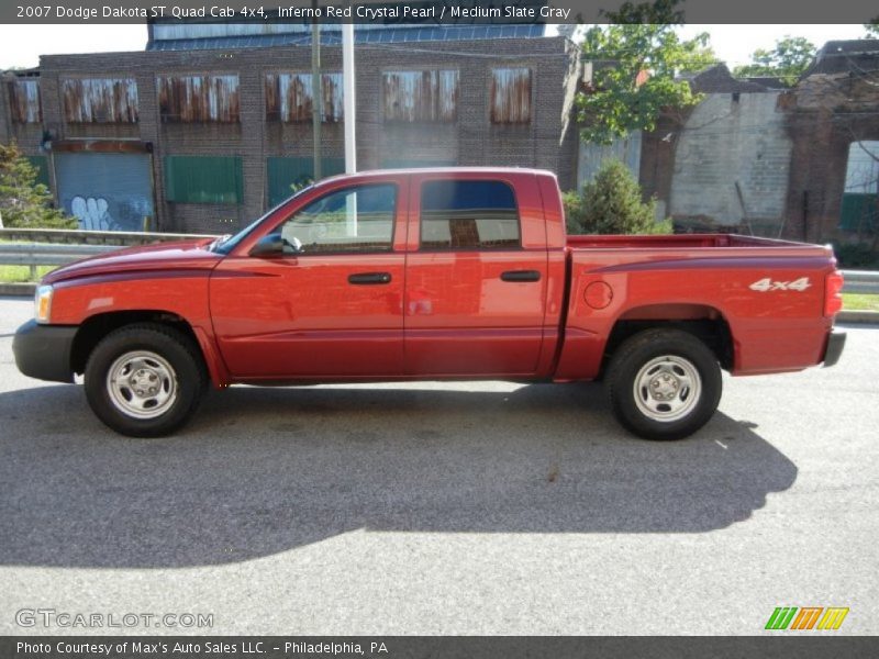 Inferno Red Crystal Pearl / Medium Slate Gray 2007 Dodge Dakota ST Quad Cab 4x4