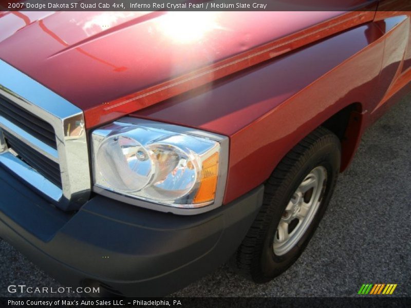 Inferno Red Crystal Pearl / Medium Slate Gray 2007 Dodge Dakota ST Quad Cab 4x4