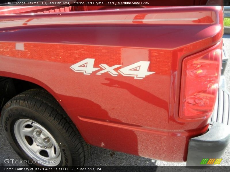 Inferno Red Crystal Pearl / Medium Slate Gray 2007 Dodge Dakota ST Quad Cab 4x4