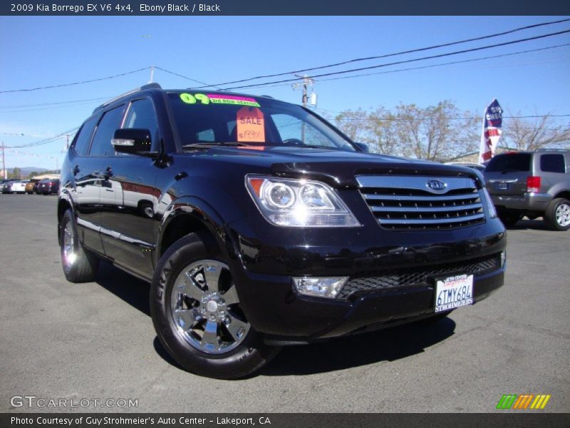 Ebony Black / Black 2009 Kia Borrego EX V6 4x4