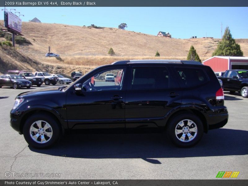 Ebony Black / Black 2009 Kia Borrego EX V6 4x4