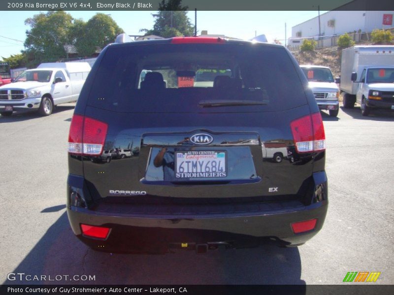 Ebony Black / Black 2009 Kia Borrego EX V6 4x4