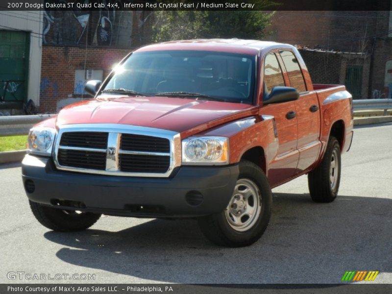 Inferno Red Crystal Pearl / Medium Slate Gray 2007 Dodge Dakota ST Quad Cab 4x4