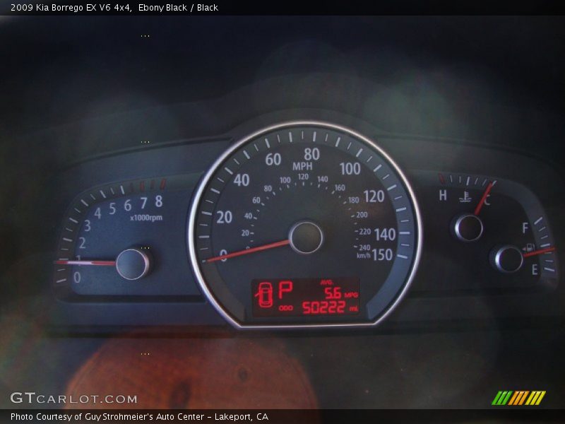 Ebony Black / Black 2009 Kia Borrego EX V6 4x4