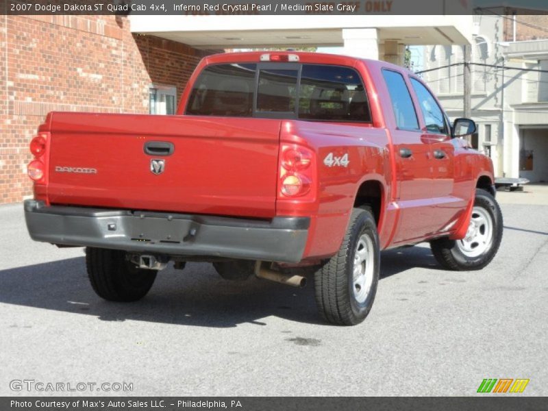 Inferno Red Crystal Pearl / Medium Slate Gray 2007 Dodge Dakota ST Quad Cab 4x4