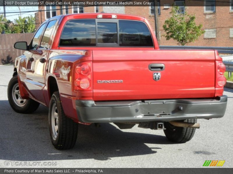 Inferno Red Crystal Pearl / Medium Slate Gray 2007 Dodge Dakota ST Quad Cab 4x4