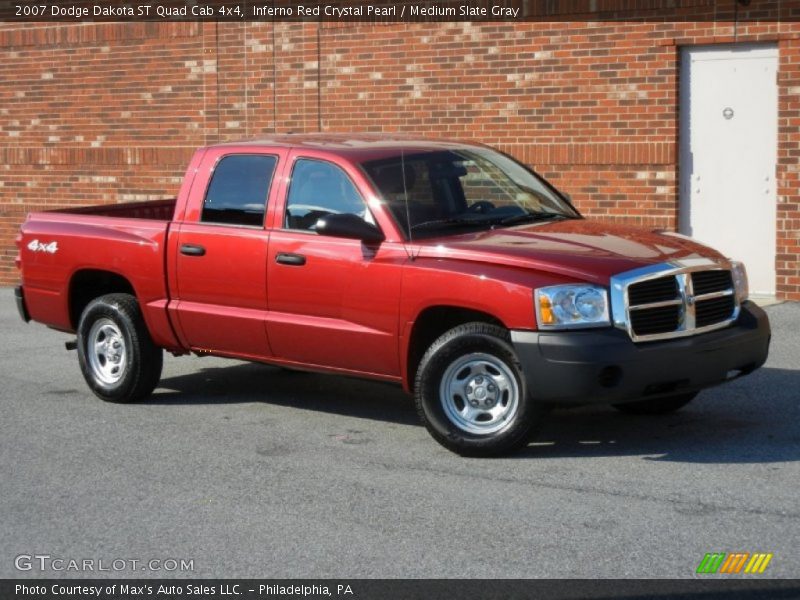 Inferno Red Crystal Pearl / Medium Slate Gray 2007 Dodge Dakota ST Quad Cab 4x4
