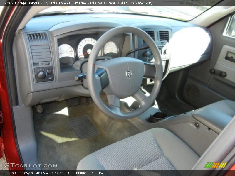 Inferno Red Crystal Pearl / Medium Slate Gray 2007 Dodge Dakota ST Quad Cab 4x4