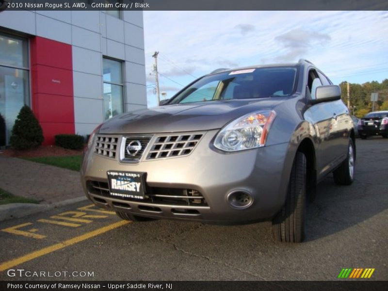Gotham Gray / Black 2010 Nissan Rogue SL AWD