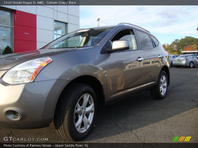 Gotham Gray / Black 2010 Nissan Rogue SL AWD