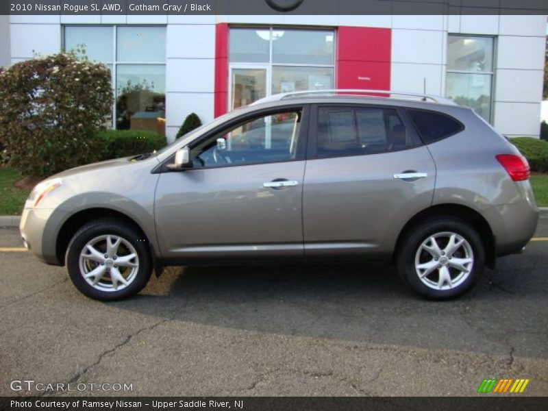 Gotham Gray / Black 2010 Nissan Rogue SL AWD