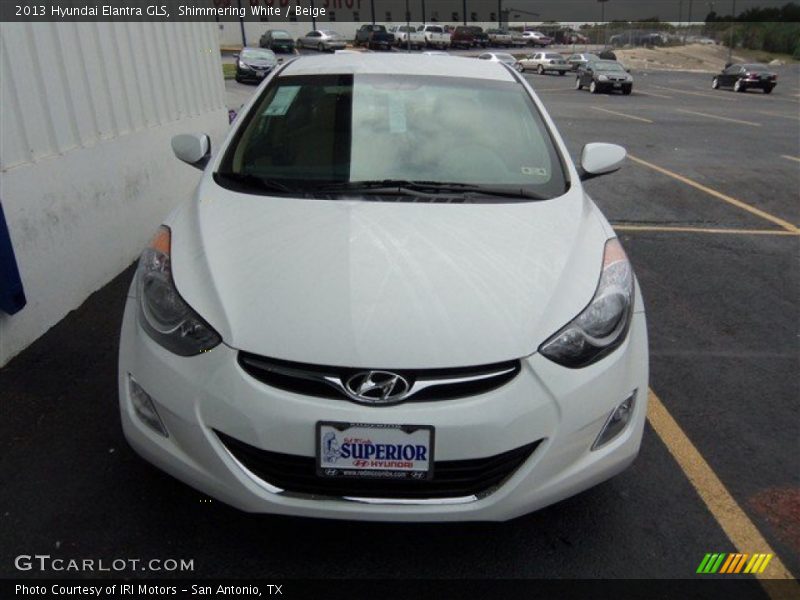 Shimmering White / Beige 2013 Hyundai Elantra GLS