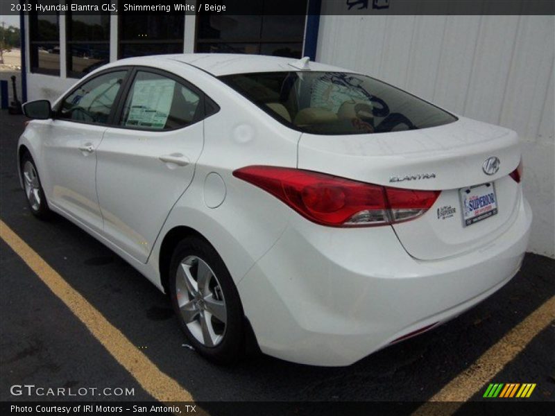 Shimmering White / Beige 2013 Hyundai Elantra GLS
