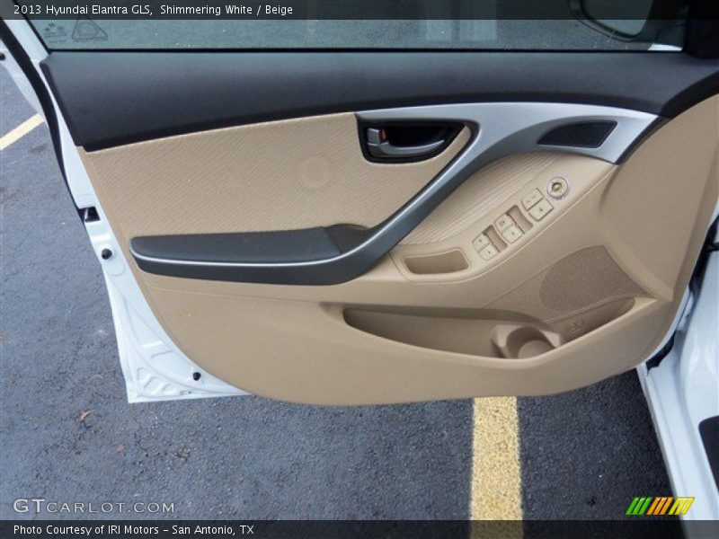 Shimmering White / Beige 2013 Hyundai Elantra GLS