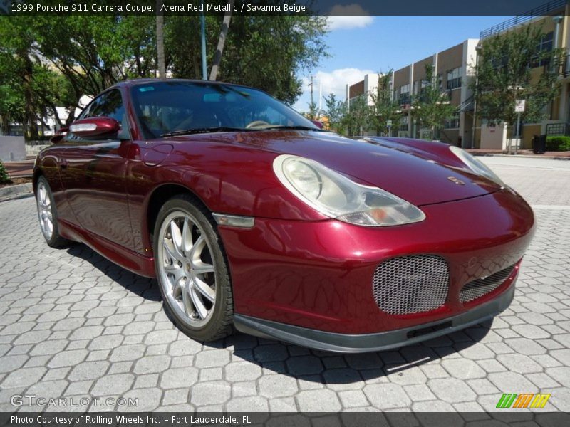 Arena Red Metallic / Savanna Beige 1999 Porsche 911 Carrera Coupe