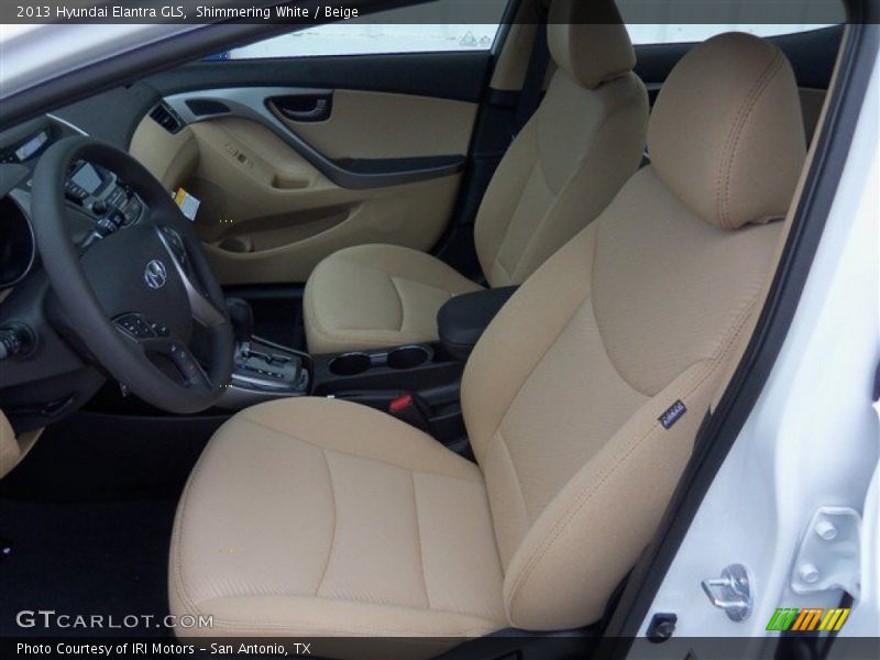 Shimmering White / Beige 2013 Hyundai Elantra GLS
