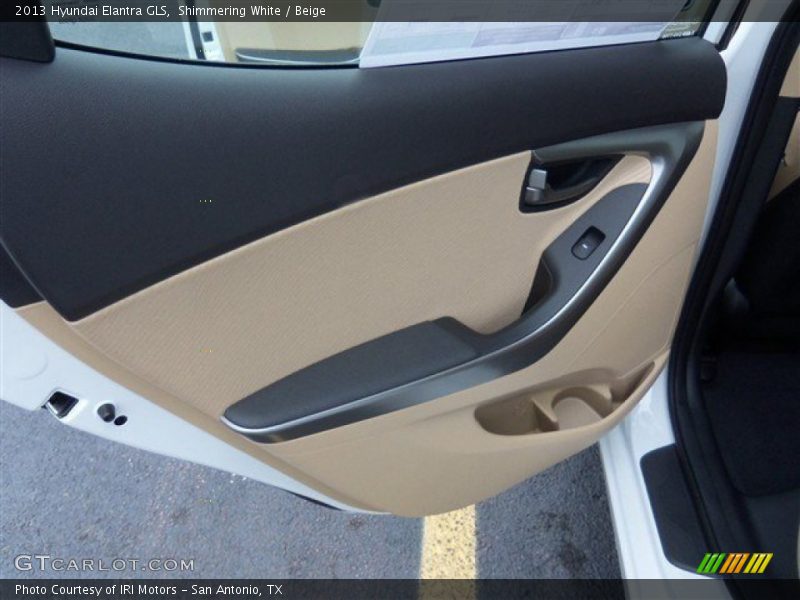 Shimmering White / Beige 2013 Hyundai Elantra GLS