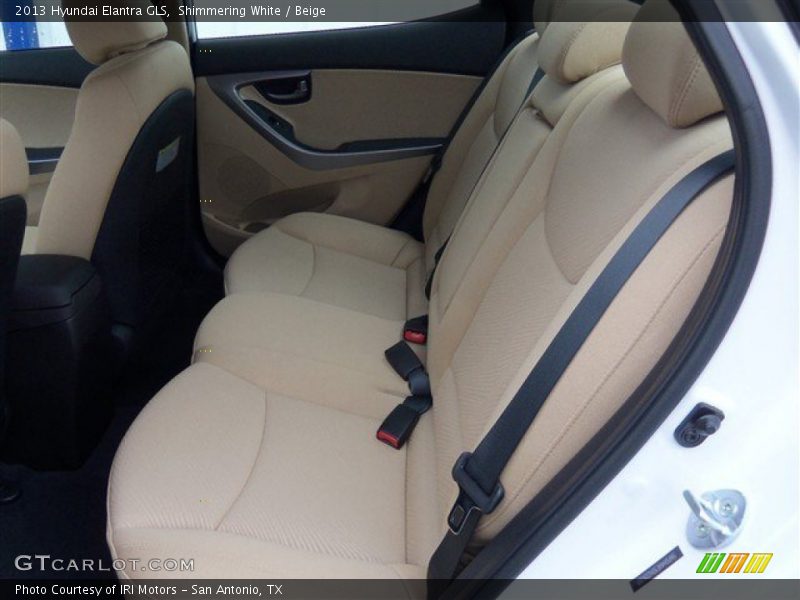 Shimmering White / Beige 2013 Hyundai Elantra GLS