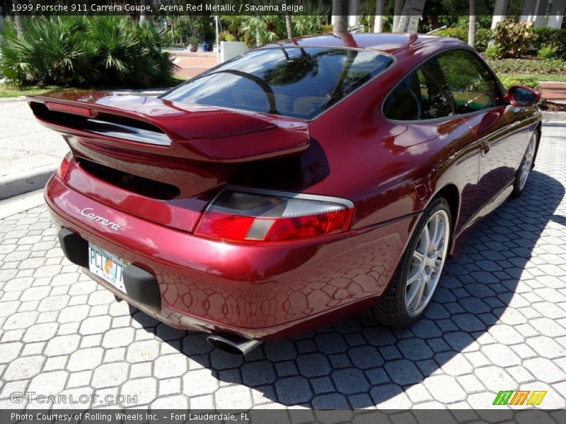 Arena Red Metallic / Savanna Beige 1999 Porsche 911 Carrera Coupe