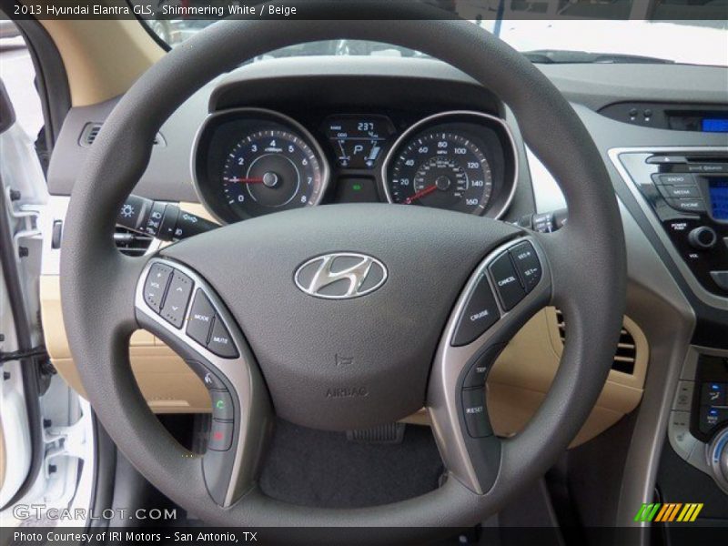Shimmering White / Beige 2013 Hyundai Elantra GLS