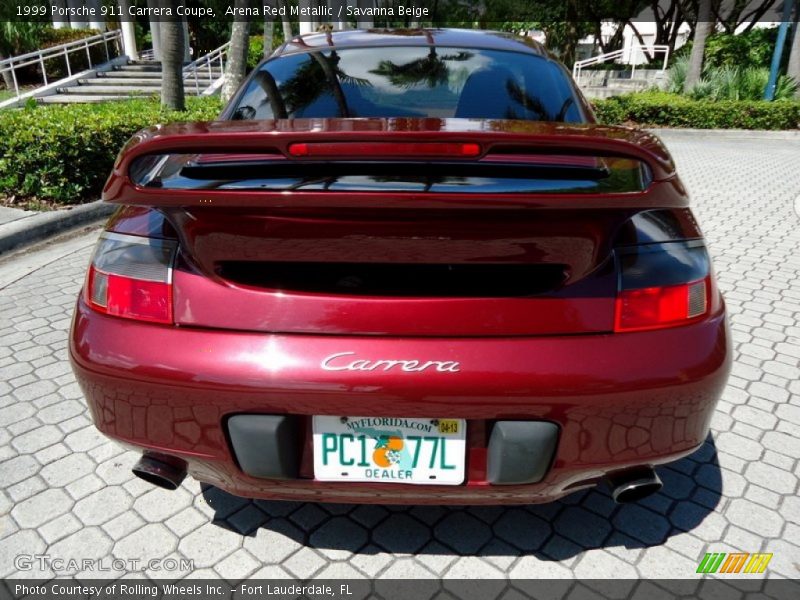 Arena Red Metallic / Savanna Beige 1999 Porsche 911 Carrera Coupe