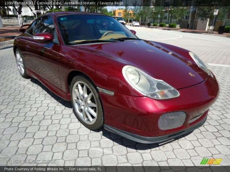 Arena Red Metallic / Savanna Beige 1999 Porsche 911 Carrera Coupe