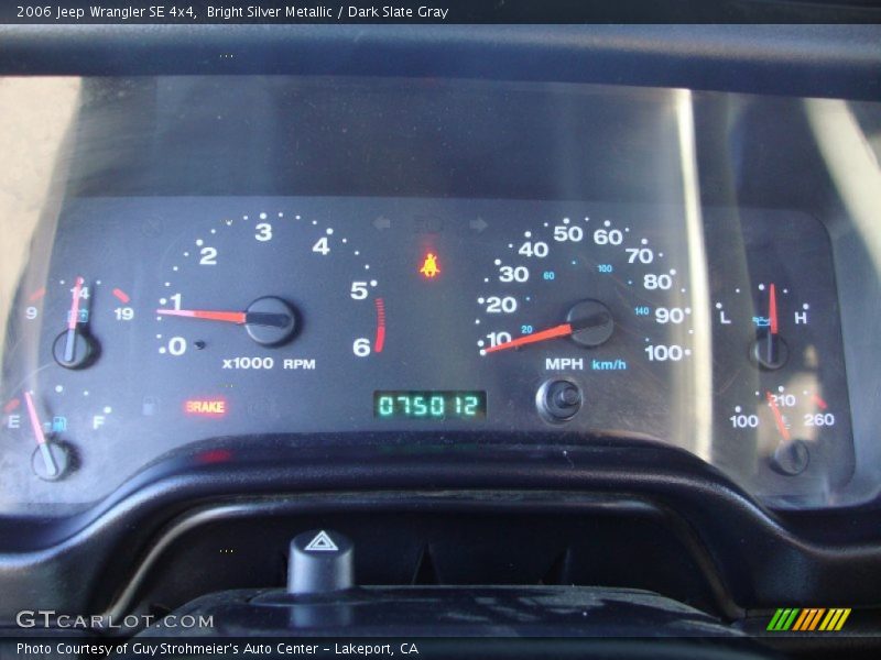Bright Silver Metallic / Dark Slate Gray 2006 Jeep Wrangler SE 4x4