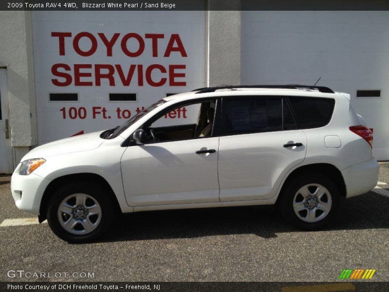 Blizzard White Pearl / Sand Beige 2009 Toyota RAV4 4WD