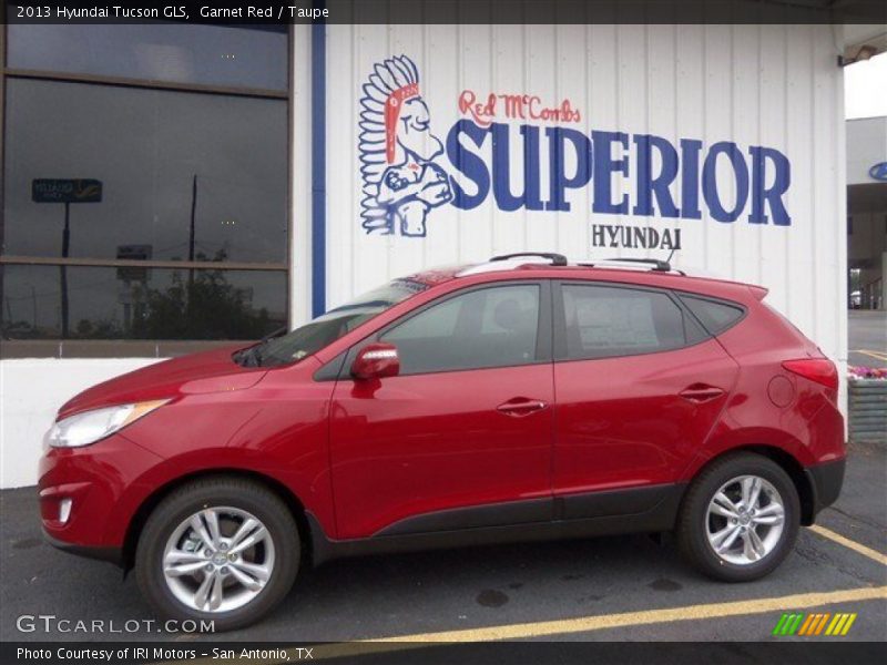 Garnet Red / Taupe 2013 Hyundai Tucson GLS