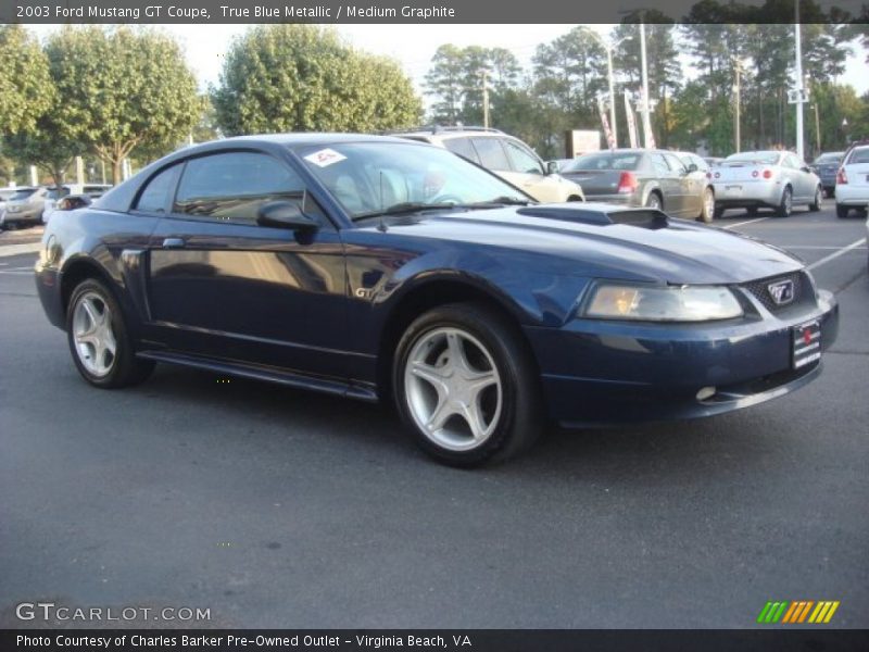 True Blue Metallic / Medium Graphite 2003 Ford Mustang GT Coupe